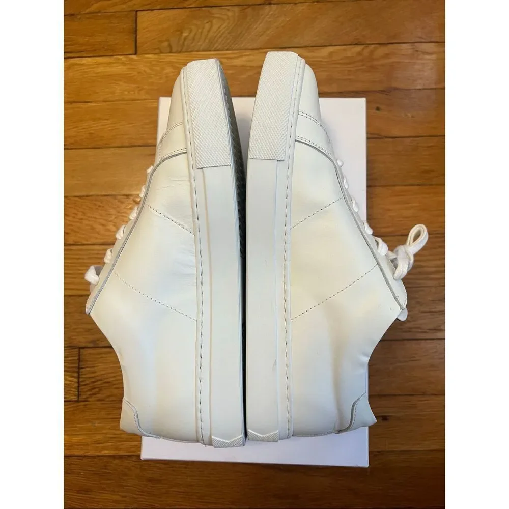 Greats “The Royale” Premium Low Top Leather Sneakers – White/White